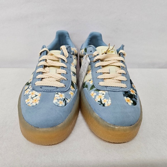Adidas Sambae x Liberty London Sneakers JQ6046 Blue Floral Women's Size 9.5 - Picture 4 of 10